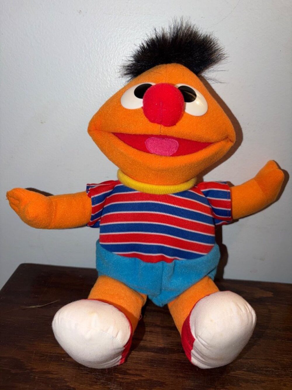 Bert & Ernie Plush Dolls Sesame Street 1990s Muppets Toy 12" Soft Polyester